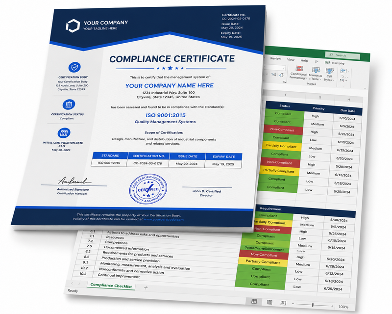 Industrial Diesel Storage Tank Testing & Inspection Certificate Suite