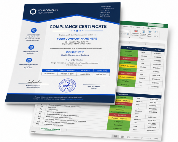 Industrial Diesel Storage Tank Testing & Inspection Certificate Suite